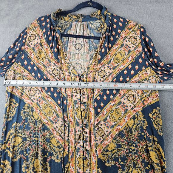 Free People Magic Mystery Tunic Boho Paisley Size Small - Picture 6 of 7